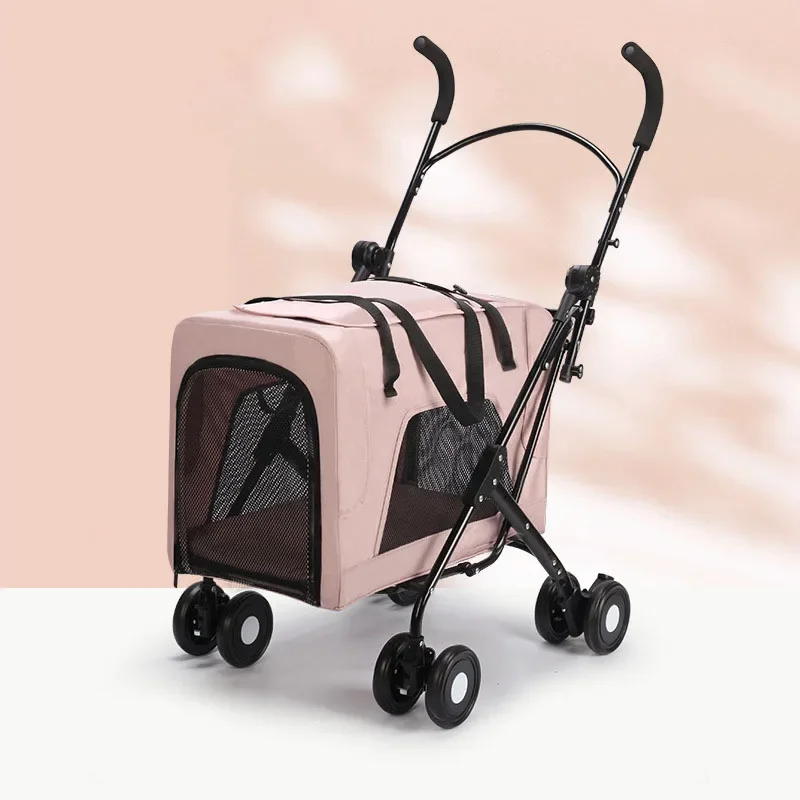 Luxury Removable Pet Stroller Travel 4 Wheel Dog Strollers Small Dogs Pet Stroller Dog Cart Carriage