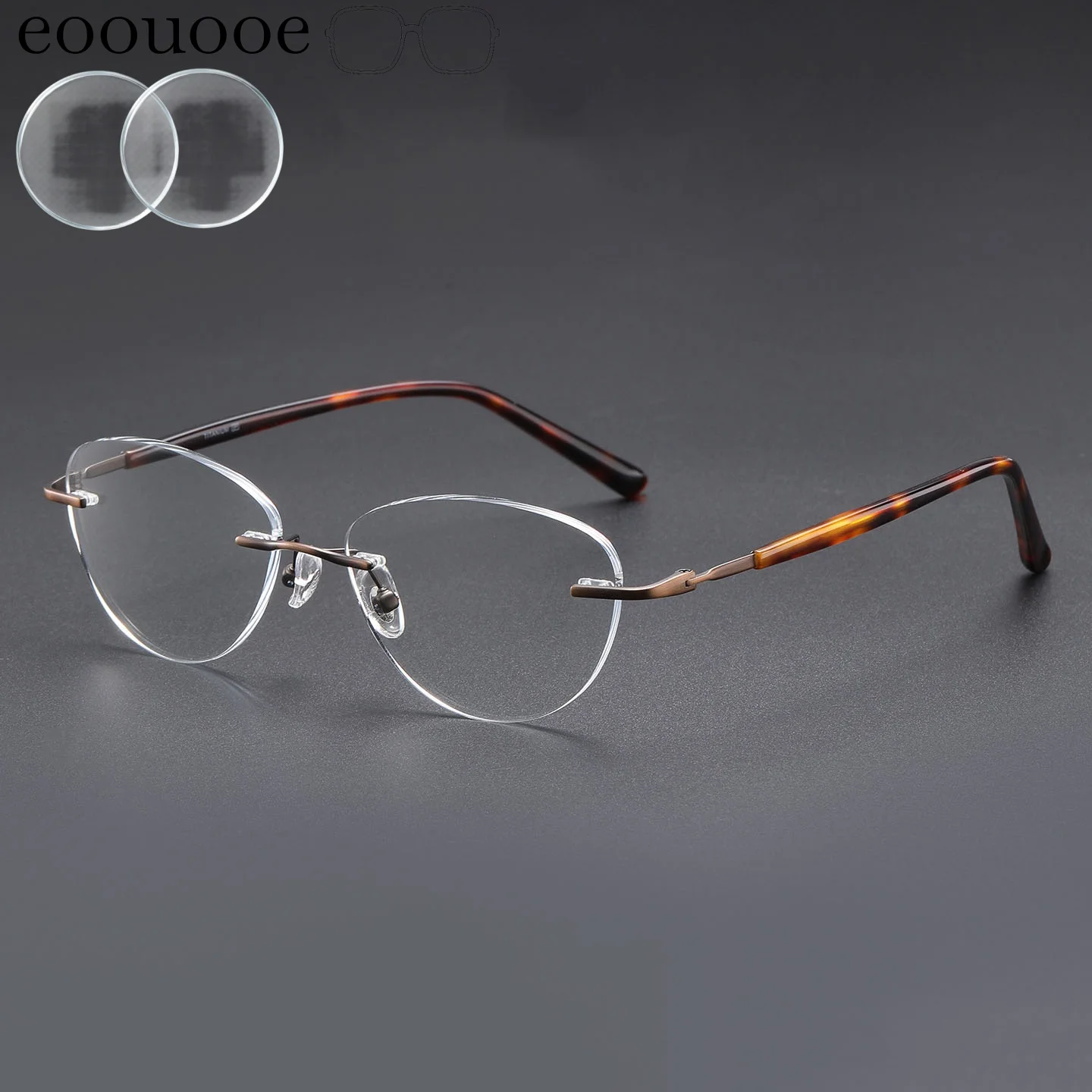 cat's-eye-frameless-glasses-women-ultra-clear-lenses-prescription-degree-power-myopia-recipe-eyewear-anti-reflection