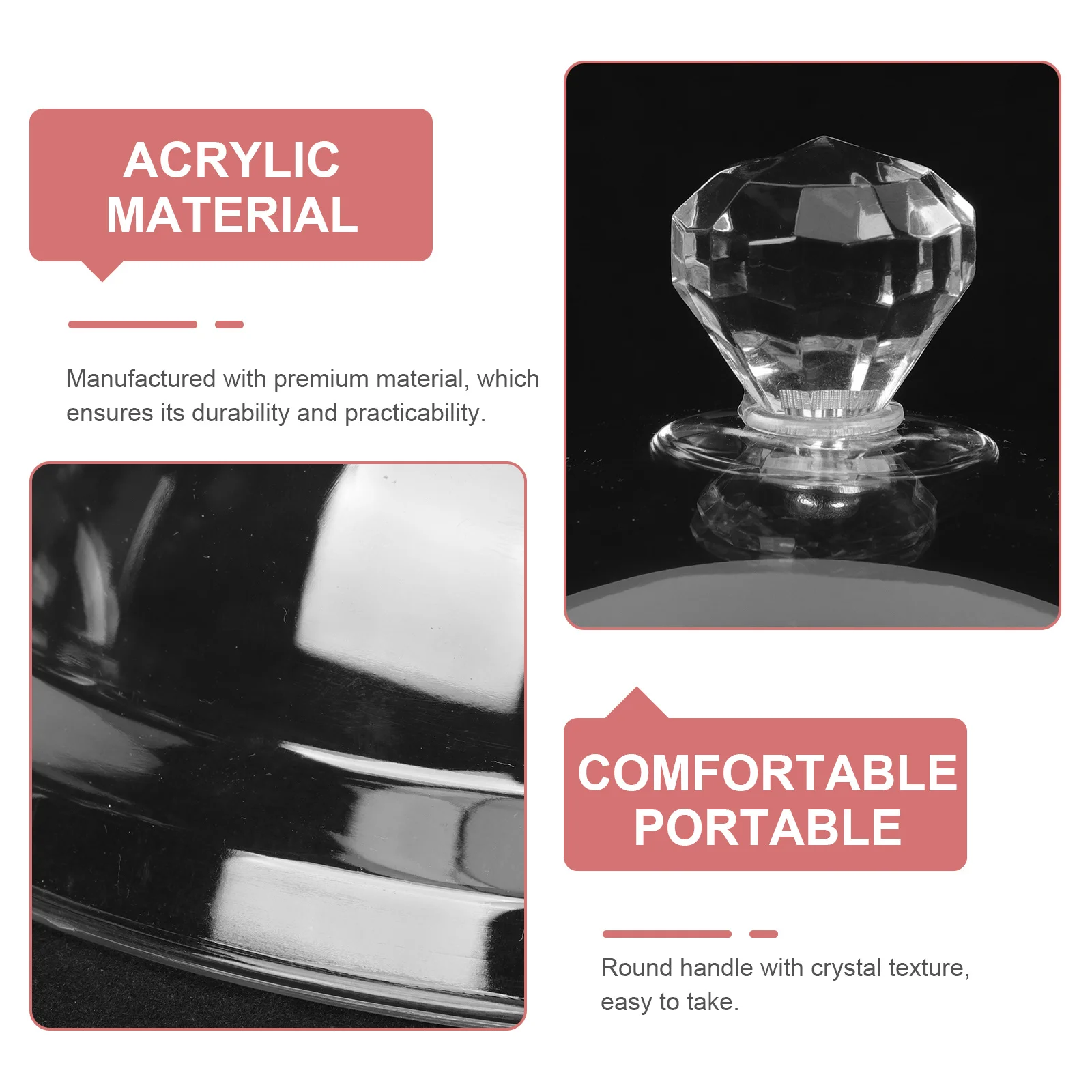 

2pcs Food Dome Transparent Stand Cover For Home Party Outdoor Use Plastic Cake Dome Round Cake Cover For Kitchen Bar Table Decor