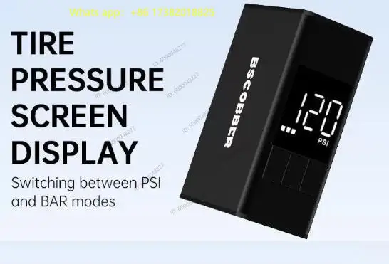 Portable Air Pump A3S Bicycle Digital Gauge Display  Tires Electric Tyre Inflator 120PSI Mini Pump