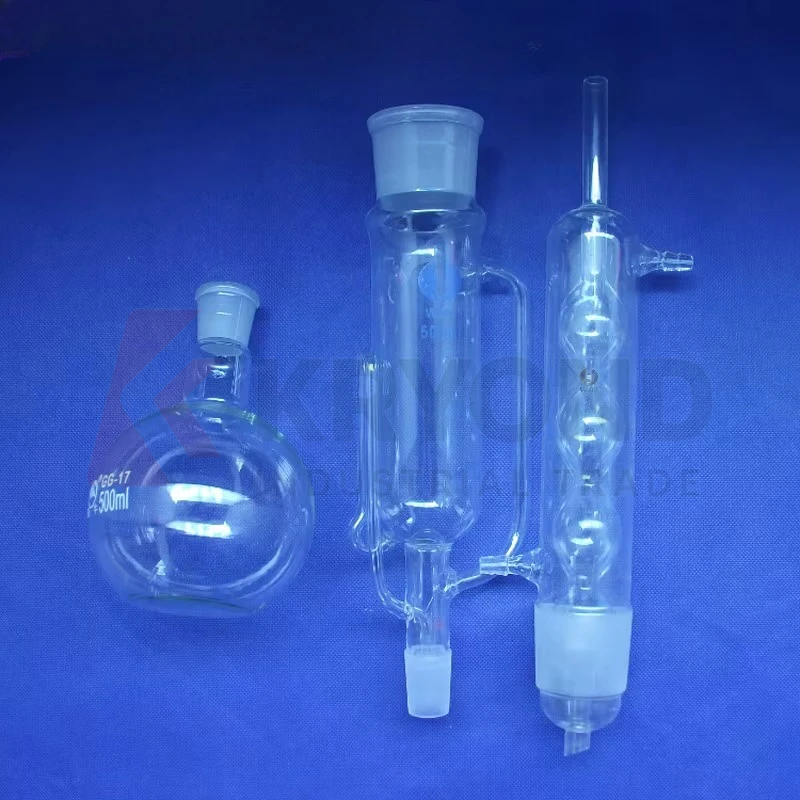 Extractor Soxhlet de 150ml con condensador bulbo y cuerpo extractor, cristalería de laboratorio, producto Original