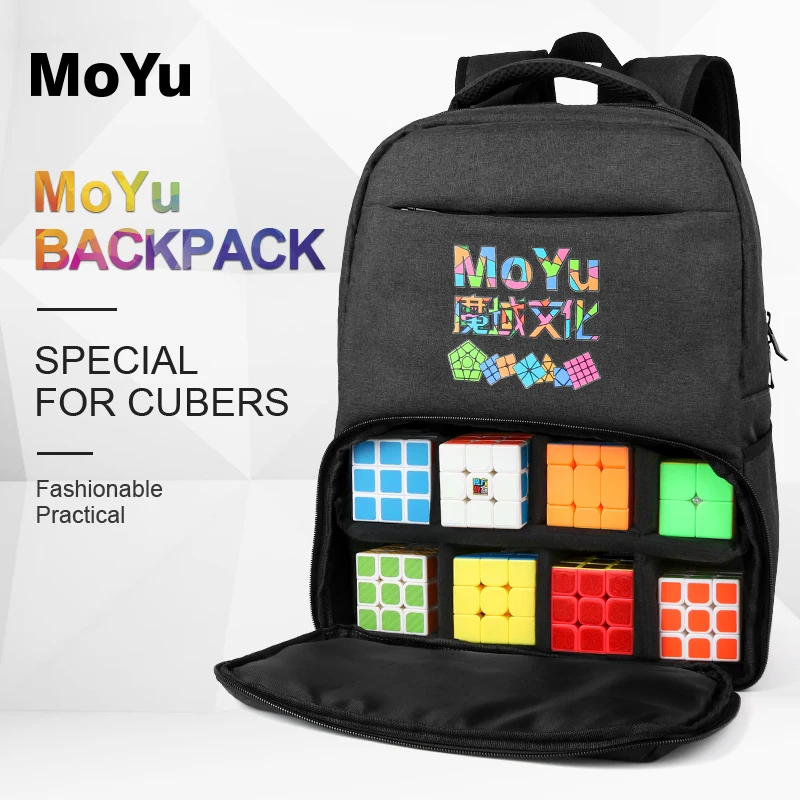 

Moyu Backpack Bag Black Professional Backpack Bag For Magic Puzzle Cube 2x2 3x3x3 4x4 5x5 6x6 7x7 8x8 9x9 All Layer Toy Sets