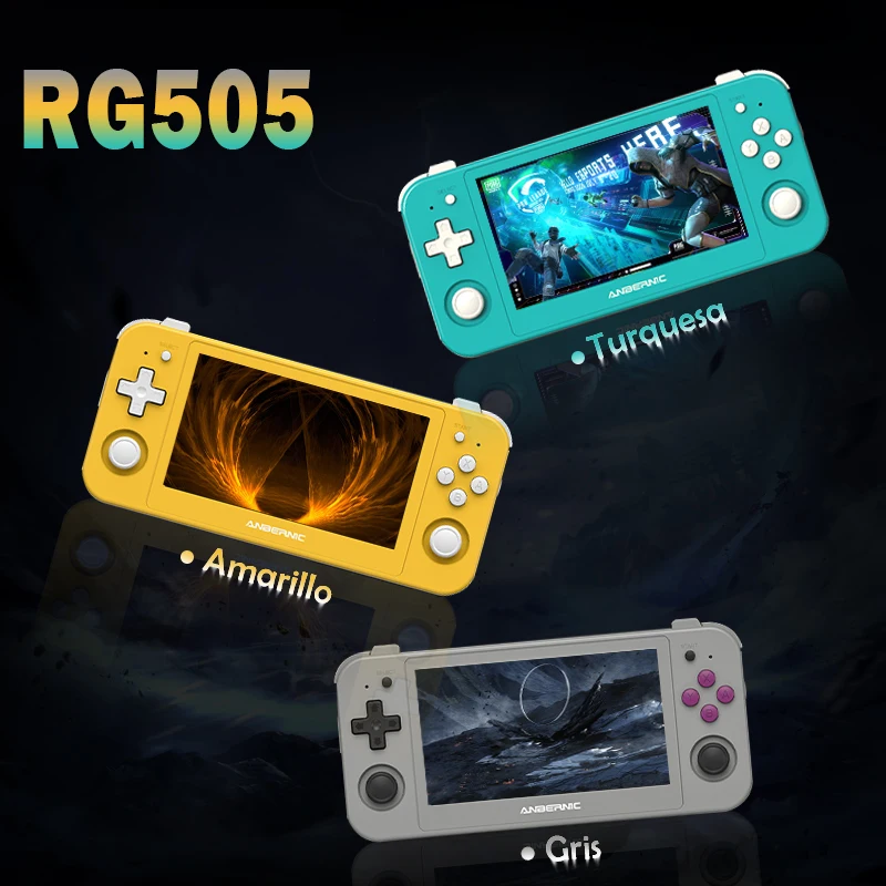 ANBERNIC Handheld Game Console RG505 Android 12 Unisoc Tiger T618 4.95INCH OLED with Hall Joyctick Support OTA Update For Gift