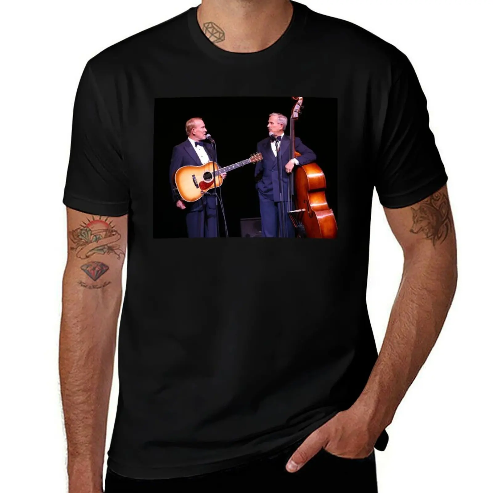 

The Smothers Brothers - Tom and Dick Smothers - Photograph T-Shirt customs anime figures mens t shirt graphic