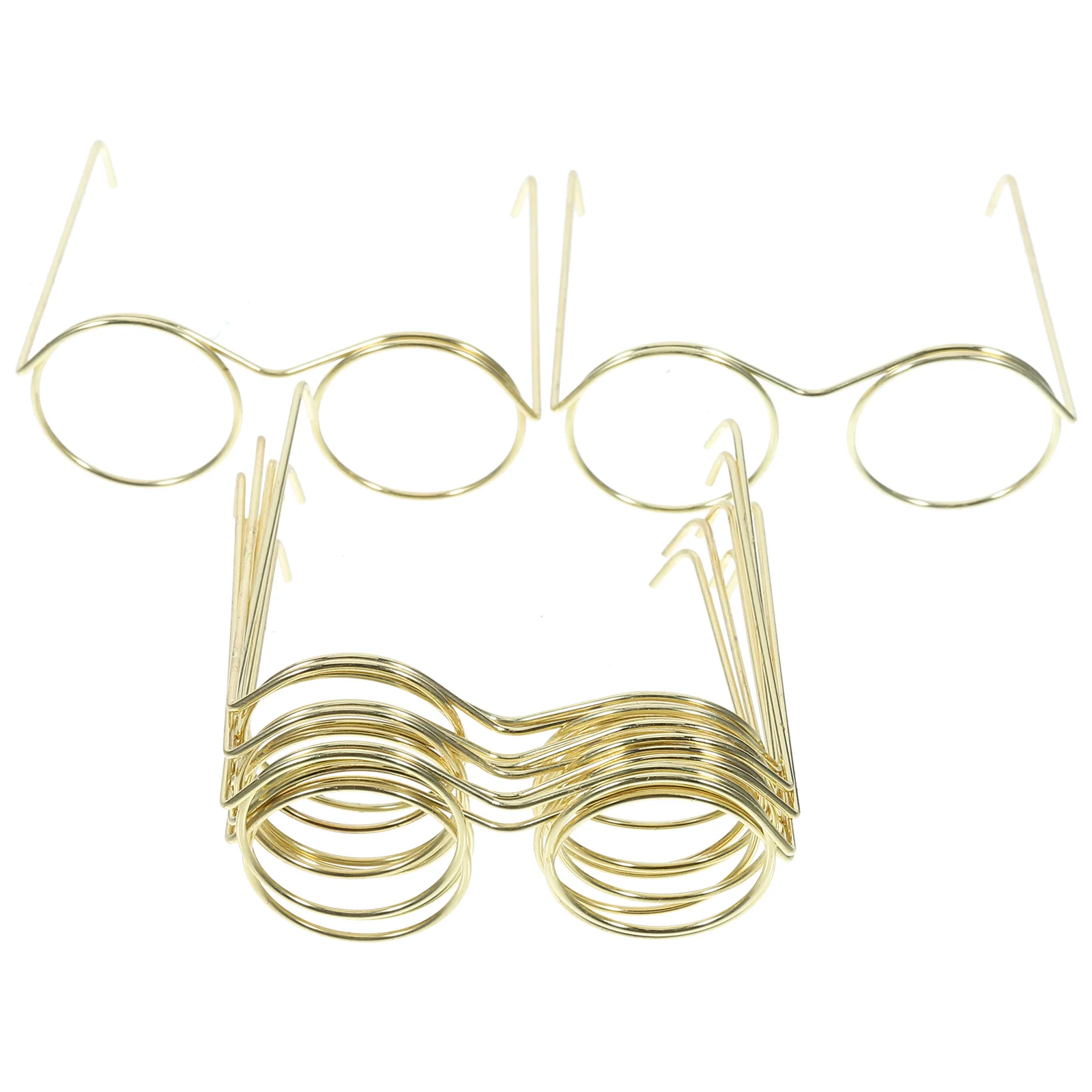 

10 Pcs Glasses for Crafts Metal Frame Mini Clothing Accessories Baby Dolls