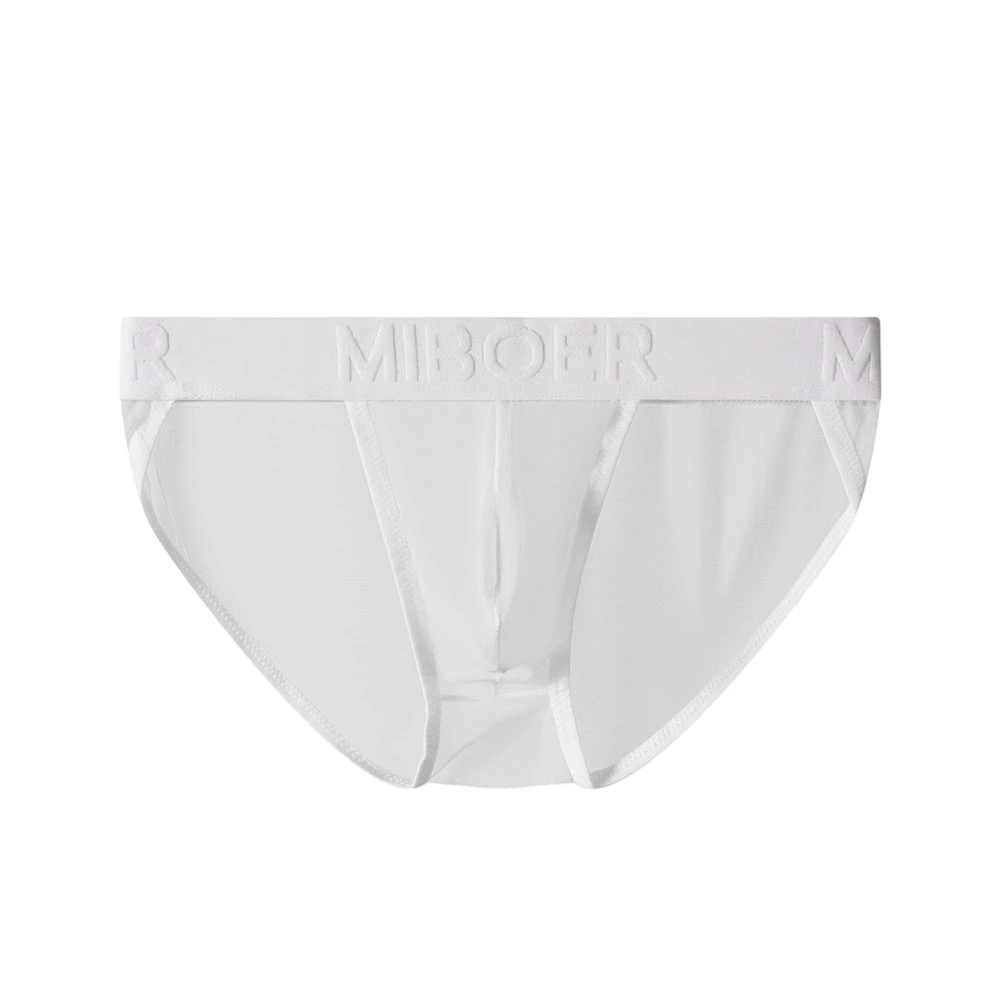 Men Mesh Cooling Briefs Low Rise High Fork U Convex Pouch Sheer Underwear for Men Solid Color Options Polyamide Spandex