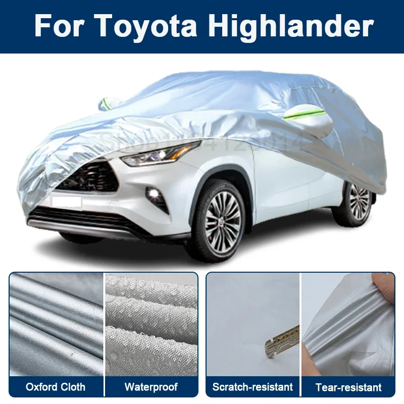 

Всепогодный чехол для автомобиля Toyota Highlander с отражающими полосами, водонепроницаемый, снегозащитный, пылезащитный, с защитой от ультрафиолета