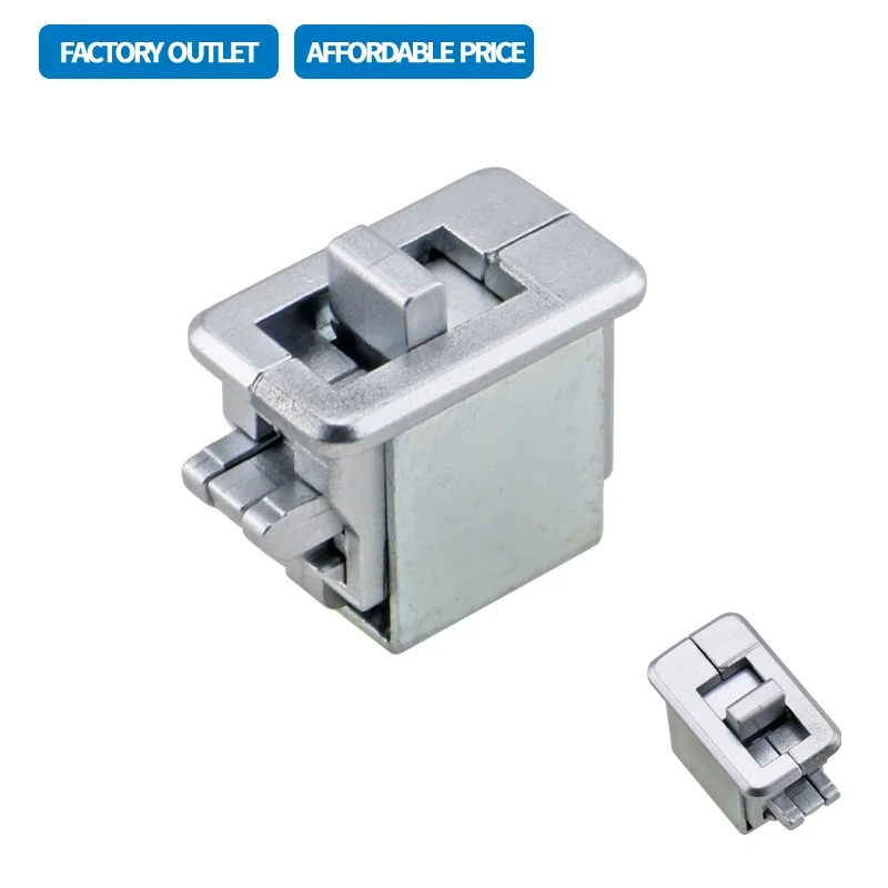 Automatic Closing Square Impact Buckle Lock Zinc Alloy Hardware Accessories Industrial Equipment Cabinet Door