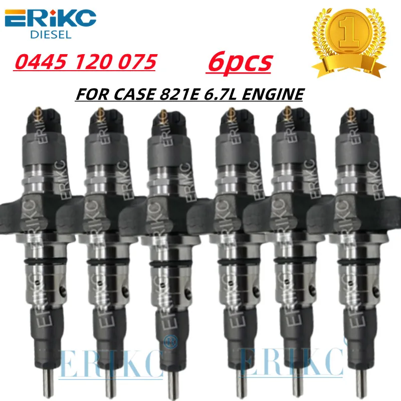 0445120075 HIGH QUALITY NEW DIESEL COMMON RAIL FUEL INJECTOR 0445120075 2855135 504128307, 5801382396 FOR CASE 821E 6.7L ENGINE