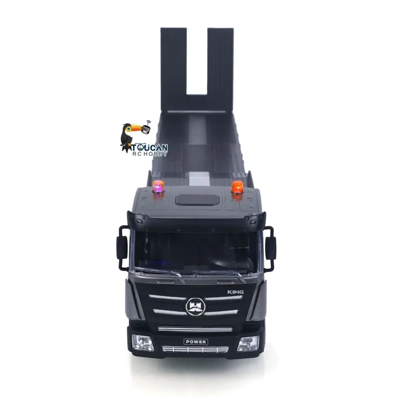 Huina 1318 1:18 Scale RC Assembled Plastic Flatbed Trailer Tractor Truck 9CH Radio Remote Control Cars Grey Outdoor Car Toy