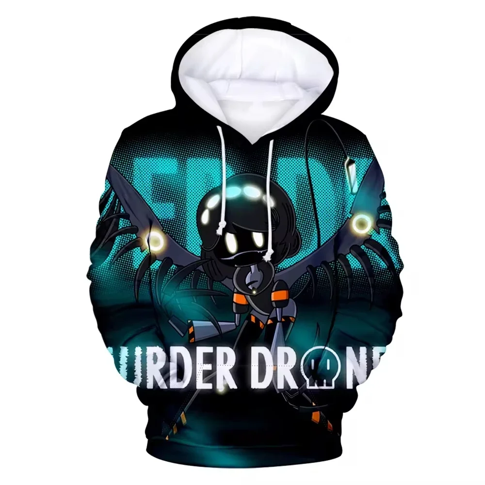 2025 Spring and Autumn New Anime Murder Drone 3D Printed Men's Hoodies Casual Fashion Pullovers Harajuku Jackets Men's and Women