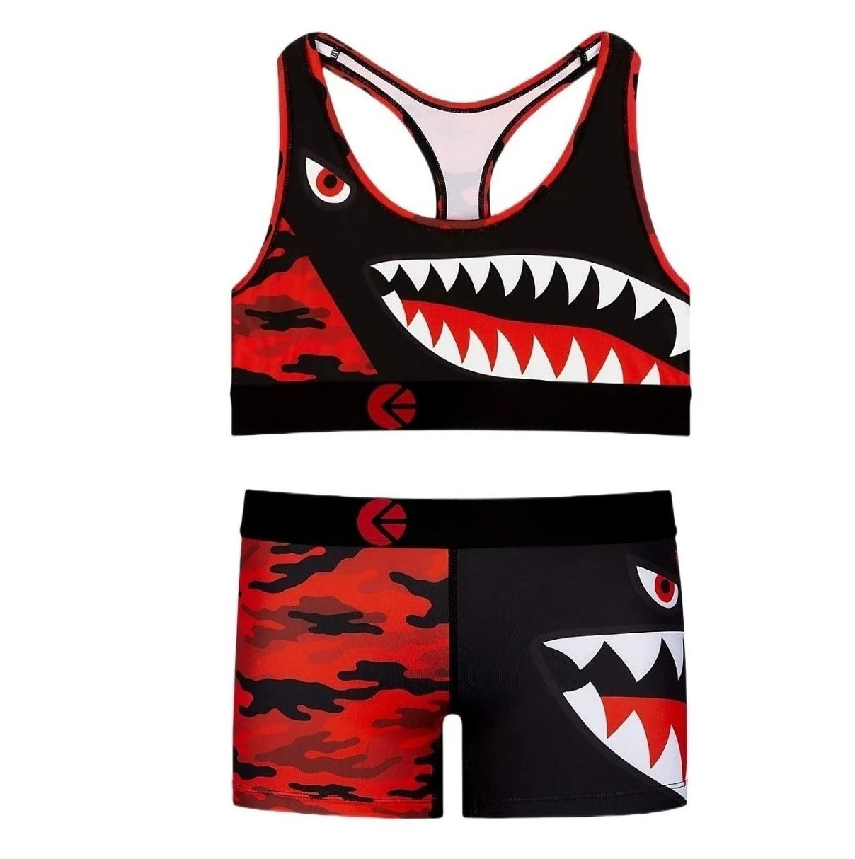 Ethika Women Men 2pcs Outfit Shorts Set Fitness Bra Boxers Club Spandex Sleeveless Vest Shorts Spandex Suits Sport Two Piece Set