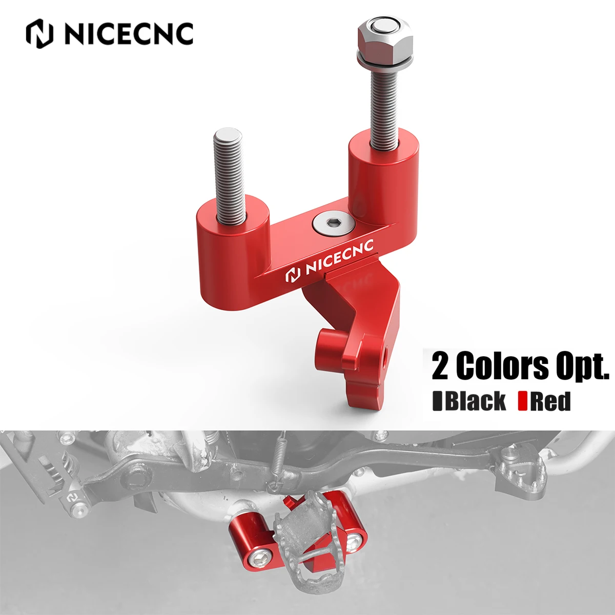 NICECNC For 2025 2024 Honda XR650L Motorcycle Right Footpeg Footrest Mount Pegs Bracket Holder Aluminum XR 650L 650 L 1993-2025