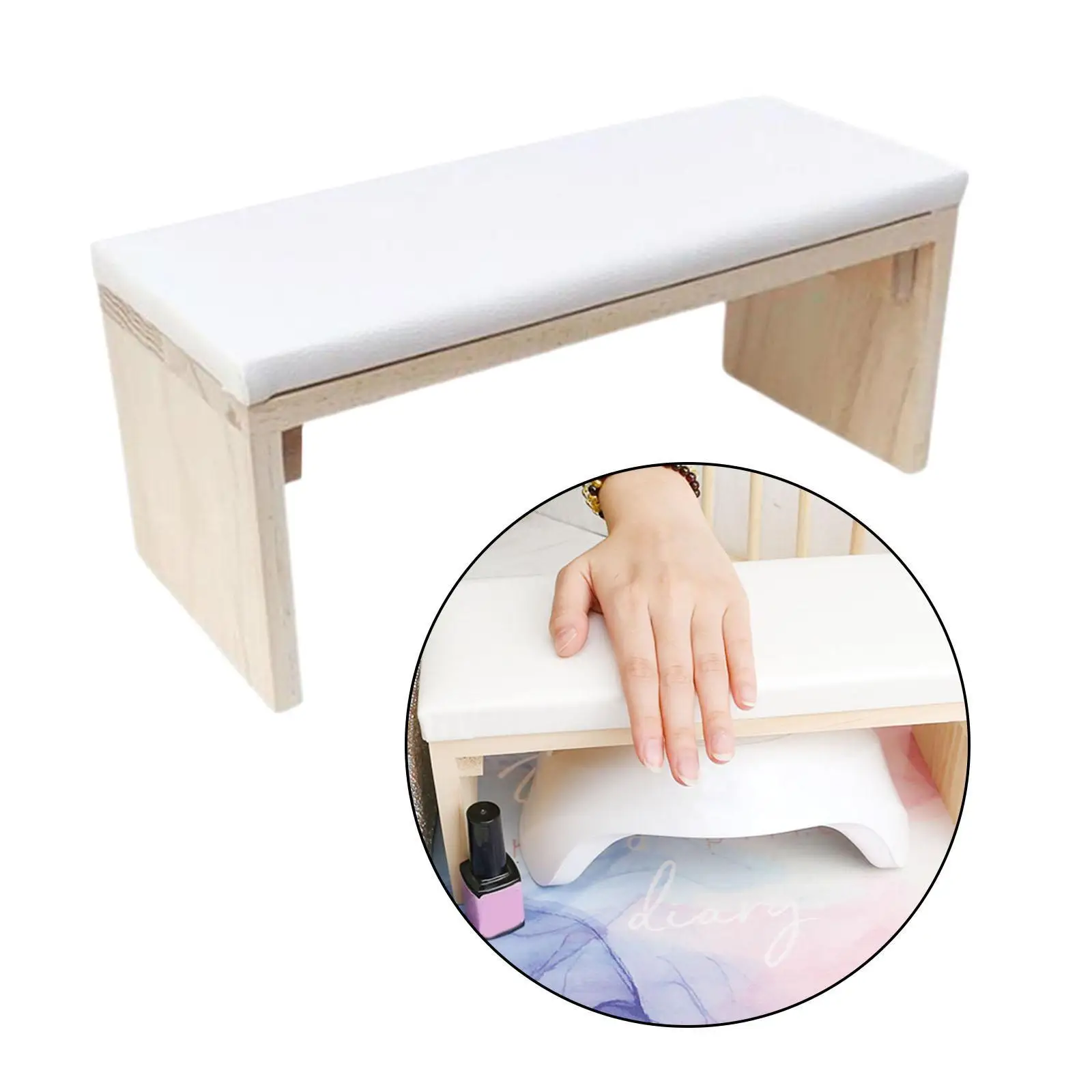 

1Pcs Wood Manicure Table Hand Rest Cushion For Arm Rest Stand For Manicure Salon Nail Art Tool Hand Rest Pillow Holder