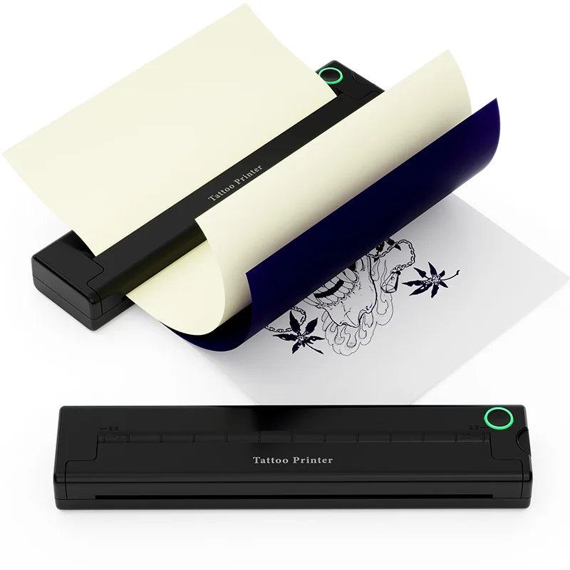 OEM Mini A4 Thermal Printer Tattoo Latest Version Large Battery Professional Tattoo Transfer Machine with 10 Free Paper