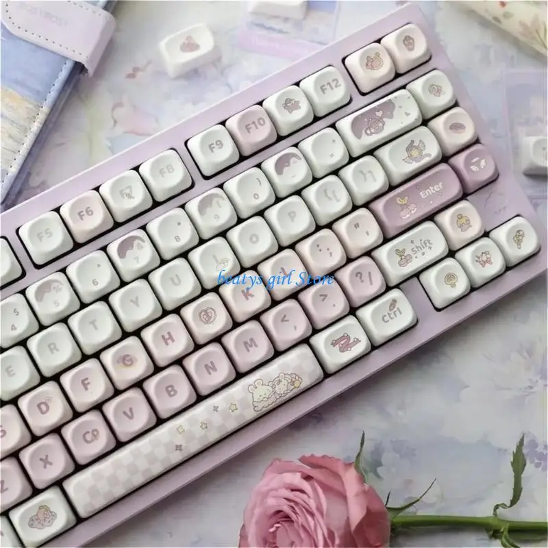 

C7AB 136Keys PBT Keycaps MOA Profile Dye Sublimation Keycap for Mechanical Keyboards