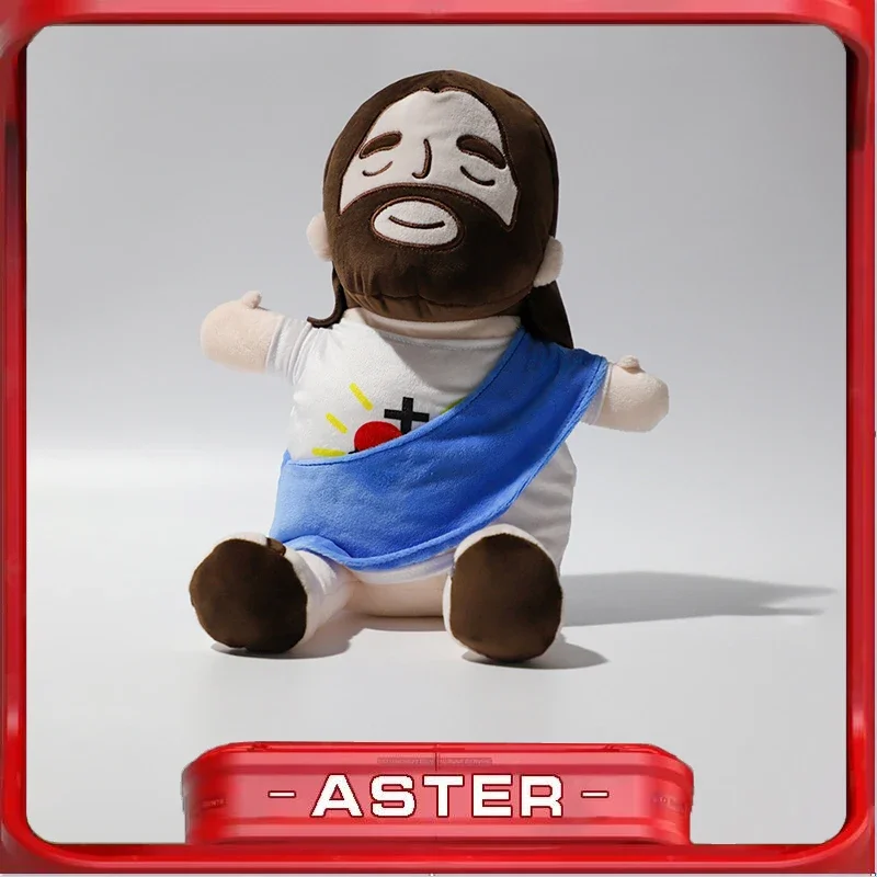 New Sleep Companion Toy Jesus Plush Toy Doll Children Music Soothing Breathing Sound and Light Doll Christmas Gift for Children