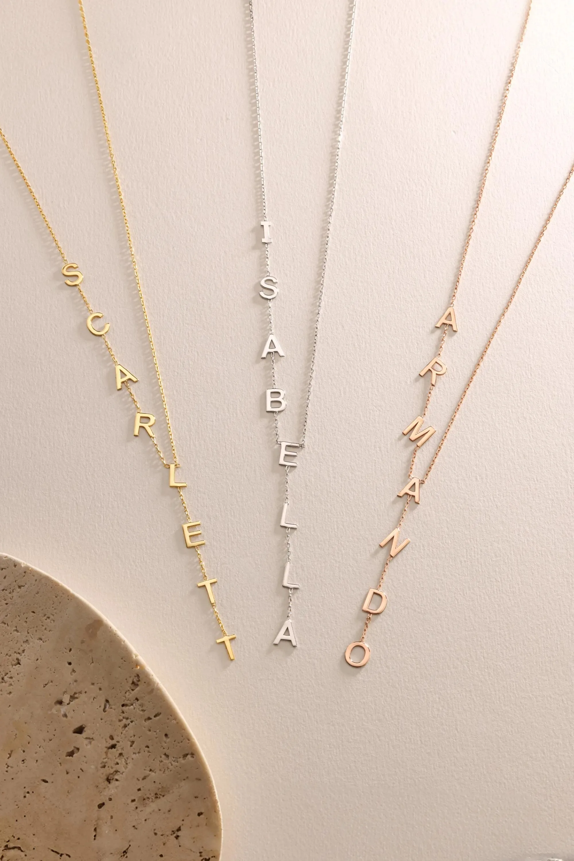 

Lariat Y Necklace Custom Initial Drop Personalized Name Jewelry Adjustable Bridesmaid Gift Mother’s Present Wedding Gift