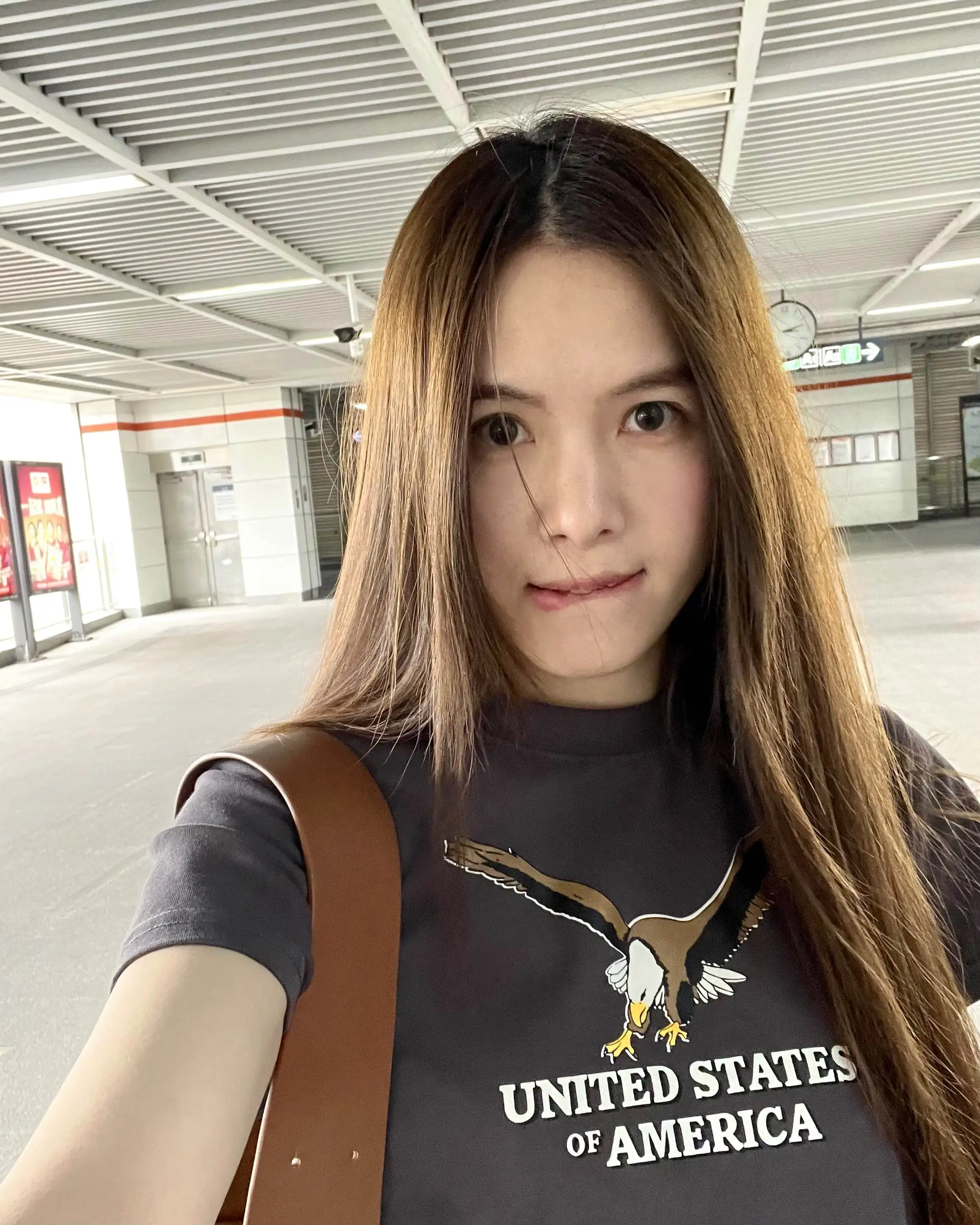 

Angel Kiss American Retro Eagle Print round Ne ort Sve T-irt High Waist Top Women's Faion Summer Casual Tee