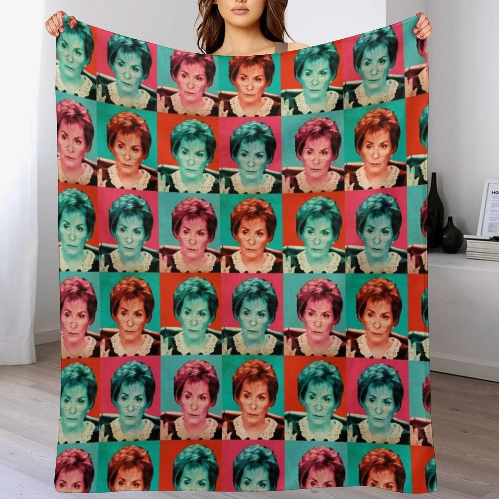 Judge Judy Pop Artwork Throw Blanket Flannel Fleece Soft Warm Throw Blanket