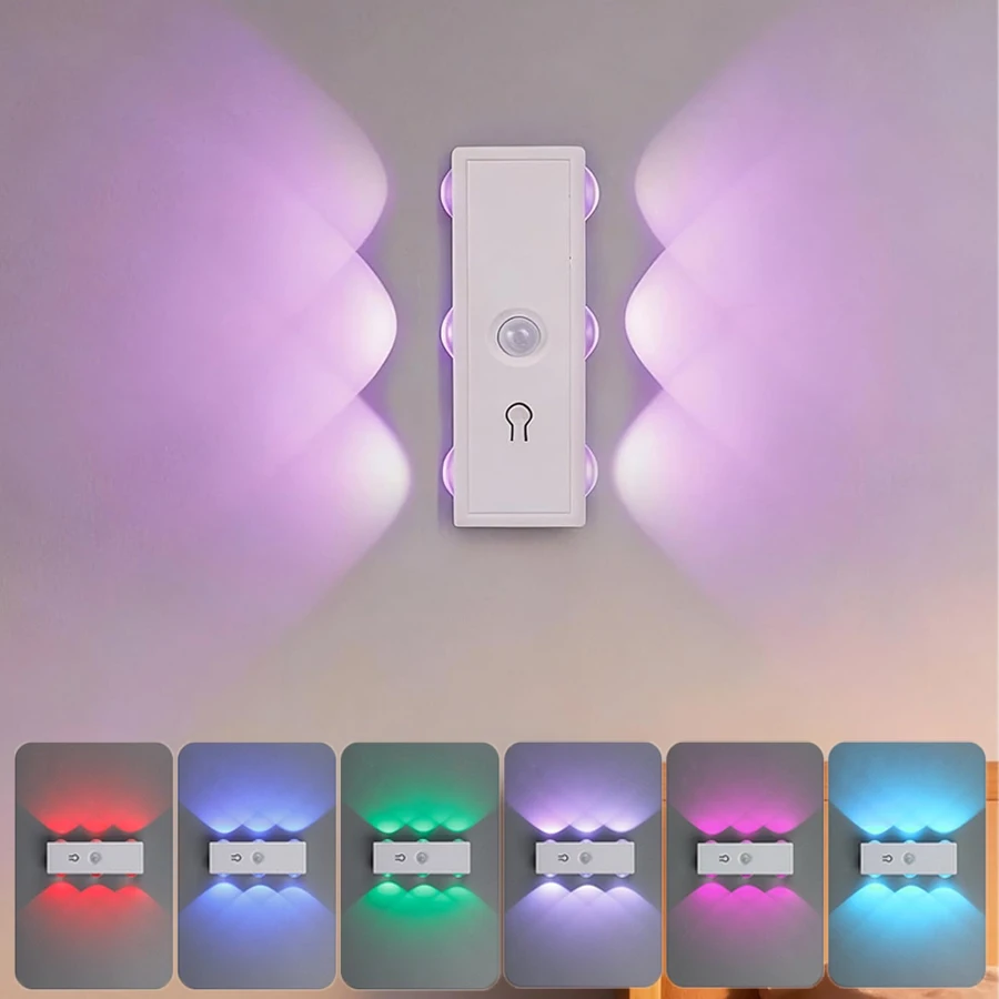 Motion Sensor LED Wall Light Modern Rechargeable Wall Lamp Dimmable Night Light Corridor Living Room Decor Bedroom Wall Sconces