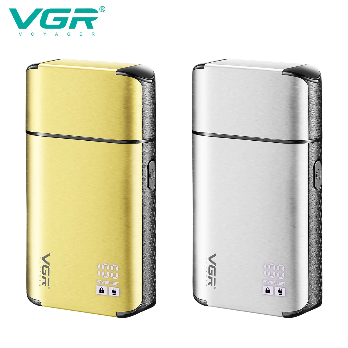 VGR Shaver For Man Rechargeable Electric Razor Waterproof High Quality Shaving Barber Machine  For Man Beard Foil Metal V-351