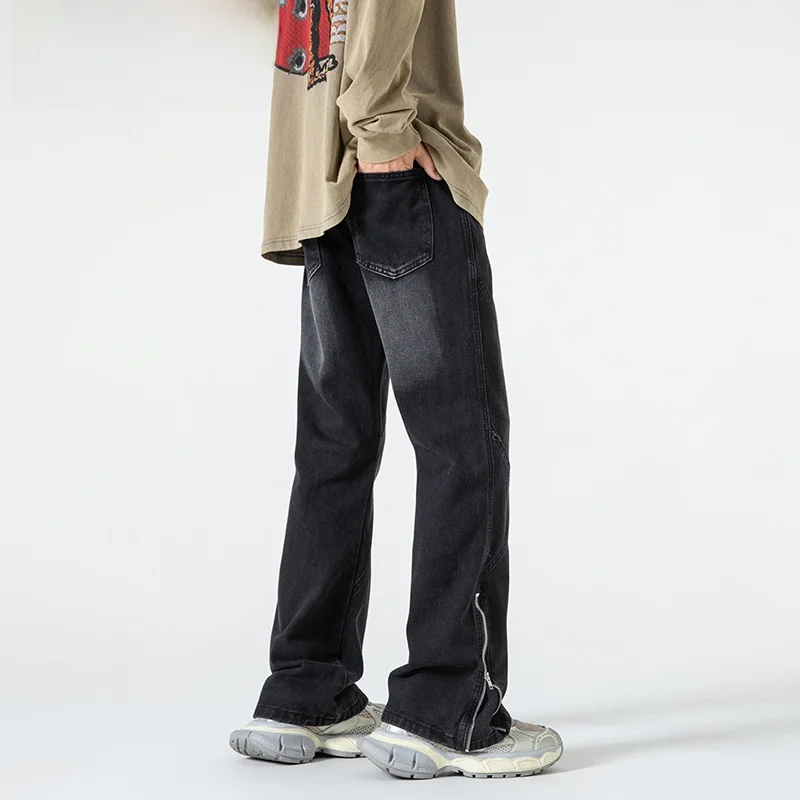 

Мужские джинсы в стиле ретро, свободного кроя, прямые, с эффектом похудения, осень 2026, молодежный стиль