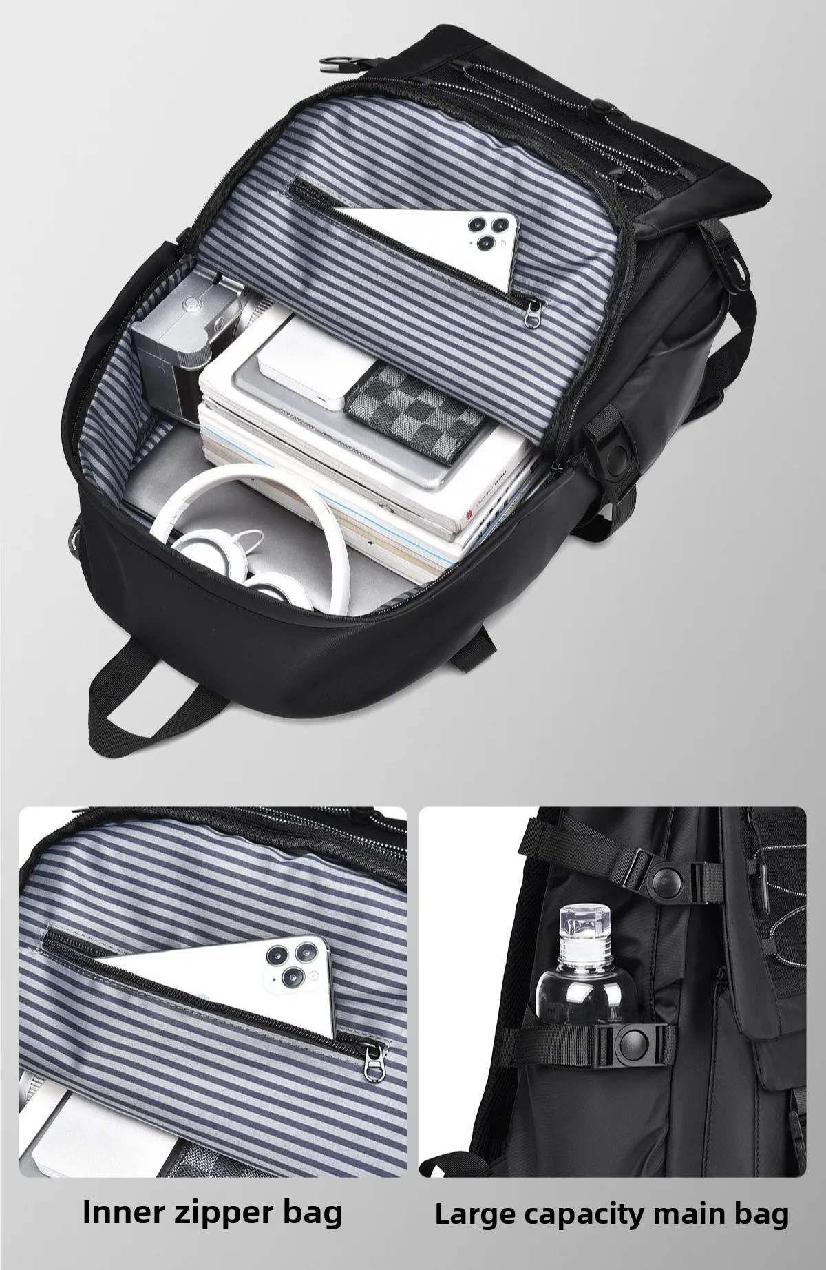 2025 New Style Fashionable Backpack, Outdoor Sports Bag, Large-capacity Water-resistant Nylon Backpack, Casual Travel Backpack