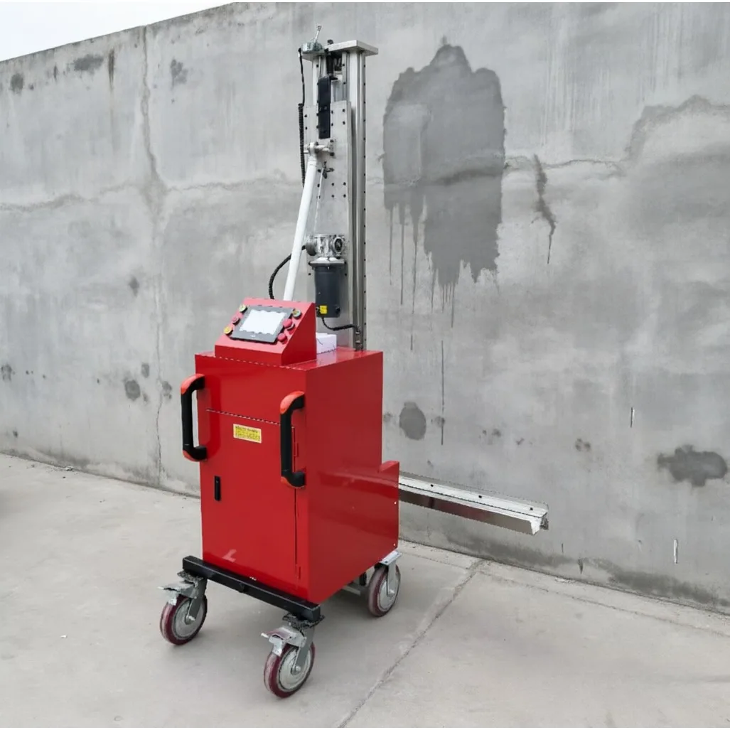Automatic Mortar Leveling Machine Vertical Adjustable Height Anti-bubble Villa Interior Wall Putty Plaster Robot