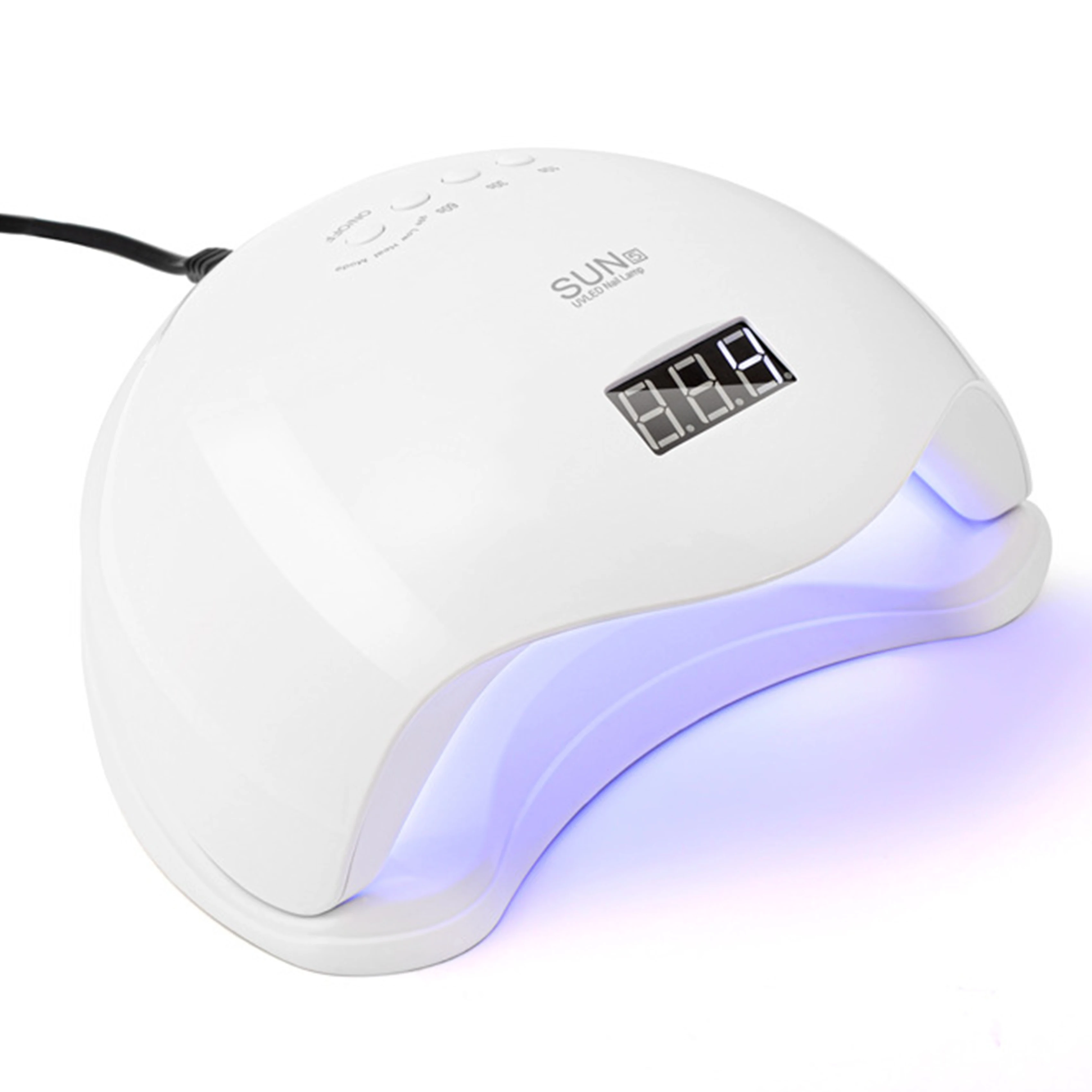SUN5 48W UV LED Nail Dryer Auto Sensor 4 Timers Detachable Base Gel Curing Lamp for Hands Feet