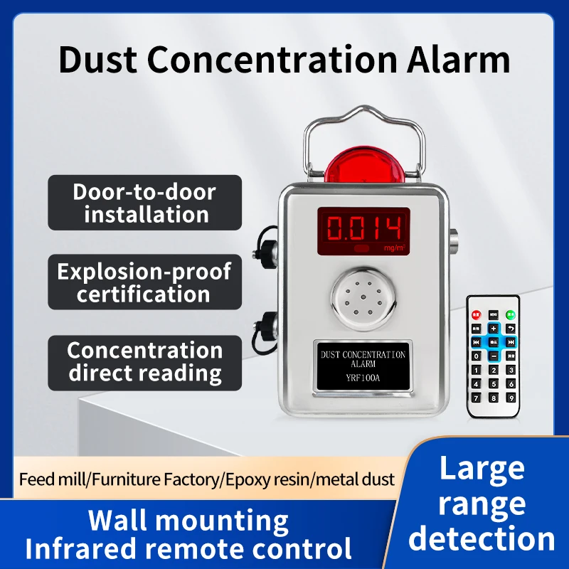 YRF100A Wall mount dust concentration measuring instrument air quality PM2.5 PM10 dust detector