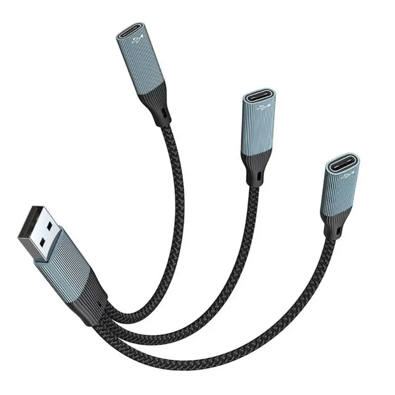 31BA 2/3 in 1 USB Adapter USB Male to 2/3 Port Type C Female Multifunction Splitter