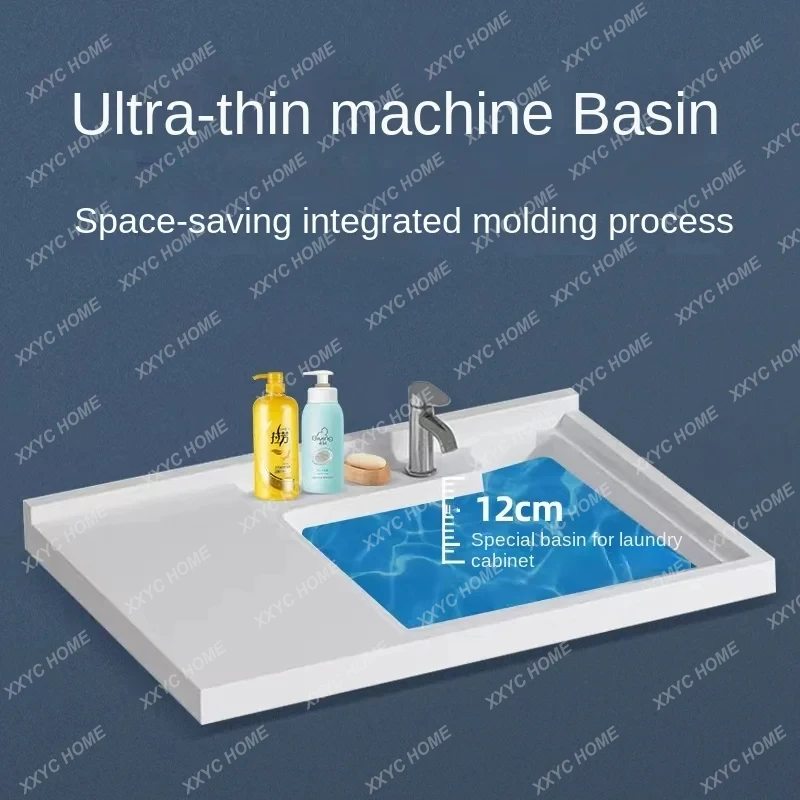 Xl Integrated Balcony Basin Corner Cutting Washing Machine Quartz Stone Machine Inter-Platform Basin with Washboard