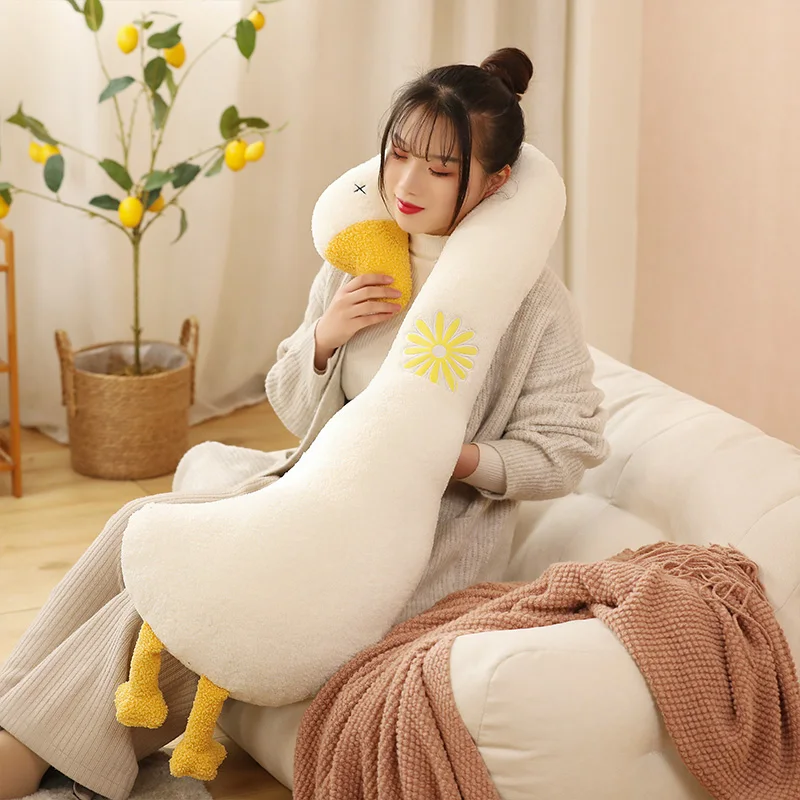 

Nice Lovely Multifunctional Duck Neck Pillow Hand Warmer Dolls Cute Animal Long Cushion Stuffed Soft For Girls Adult Gifts