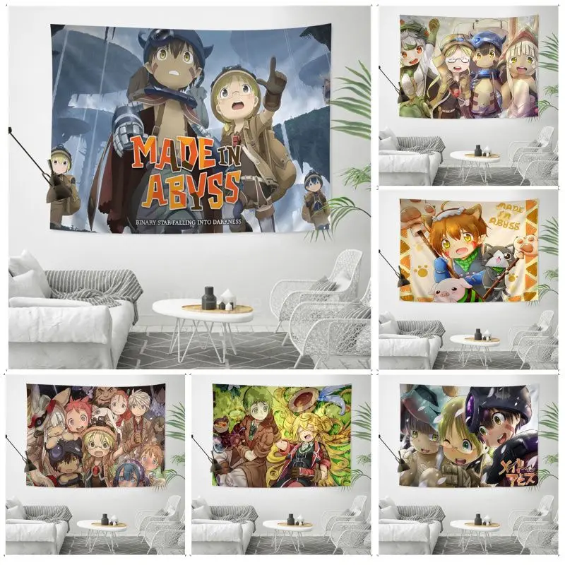 

Made in Abyss Anime Tapestry Hanging Bohemian Tapestry Indian Buddha Wall Decoration Witchcraft Bohemian Hippie Wall Hanging