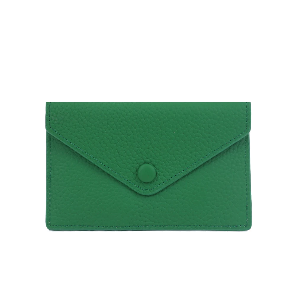Personalisierte Buchstaben, echtes Rindsleder, ultradünnes Kartenetui für Damen, kurzer Umschlag für Damen, Damen-Geldbörse – Detail 21