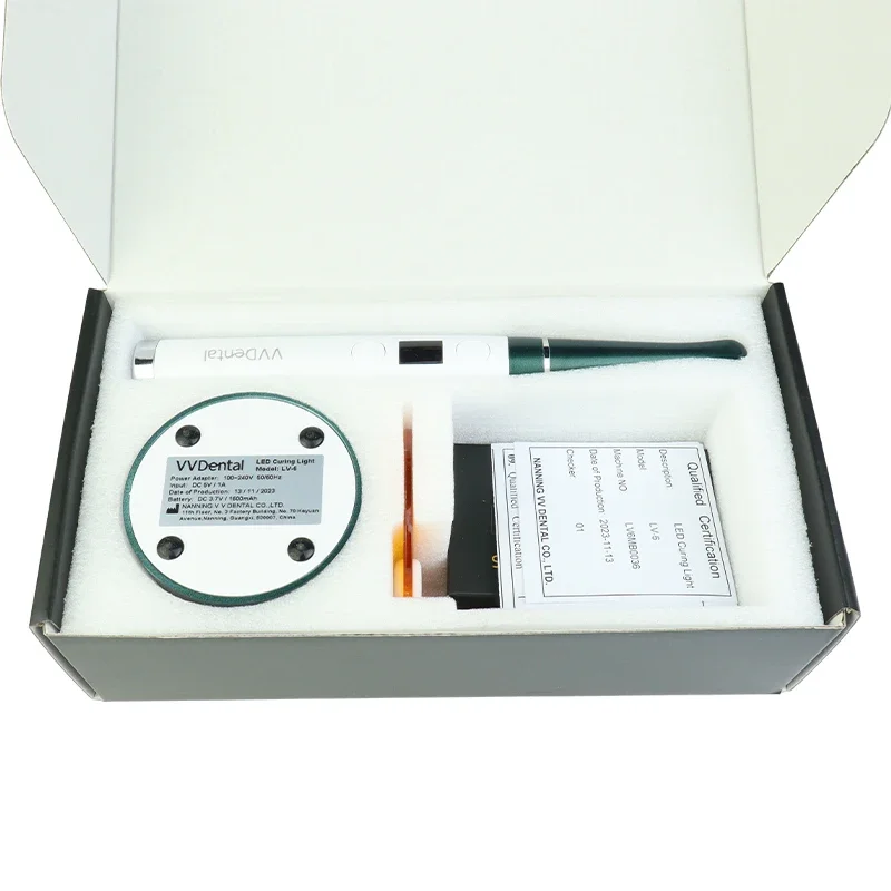 VVDental Wireless Dental Curing Lamp Dental Photopolymerizer 2500 Mw/cm2 Highlight Dental Resin Dental Materials LV6