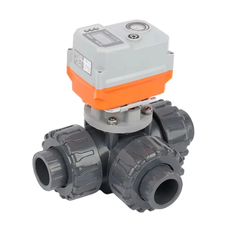 12V AC DC Motor Electric Actuator Ball Valves 500,000 Time Reversal Tests Directional Control Valve for Water Plating Diaphragm