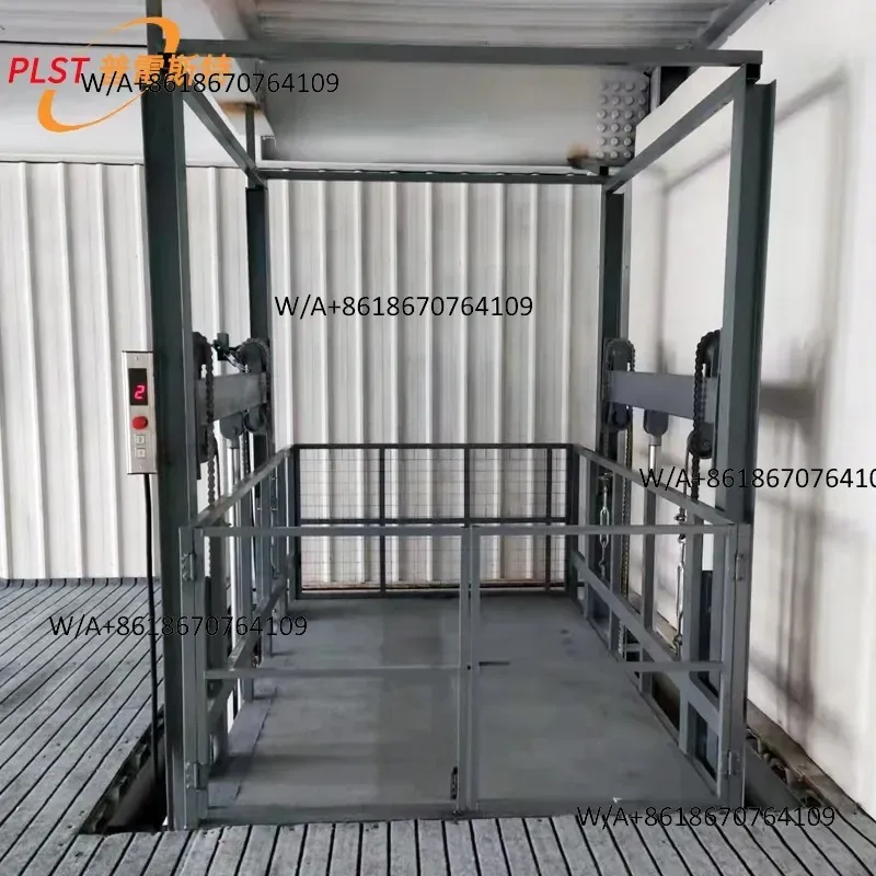 Workshop Fixed Hydraulic Electric Large Hoist Factory Building Guide Rail Lifting Freight Elevator Warehouse Simple Pickup