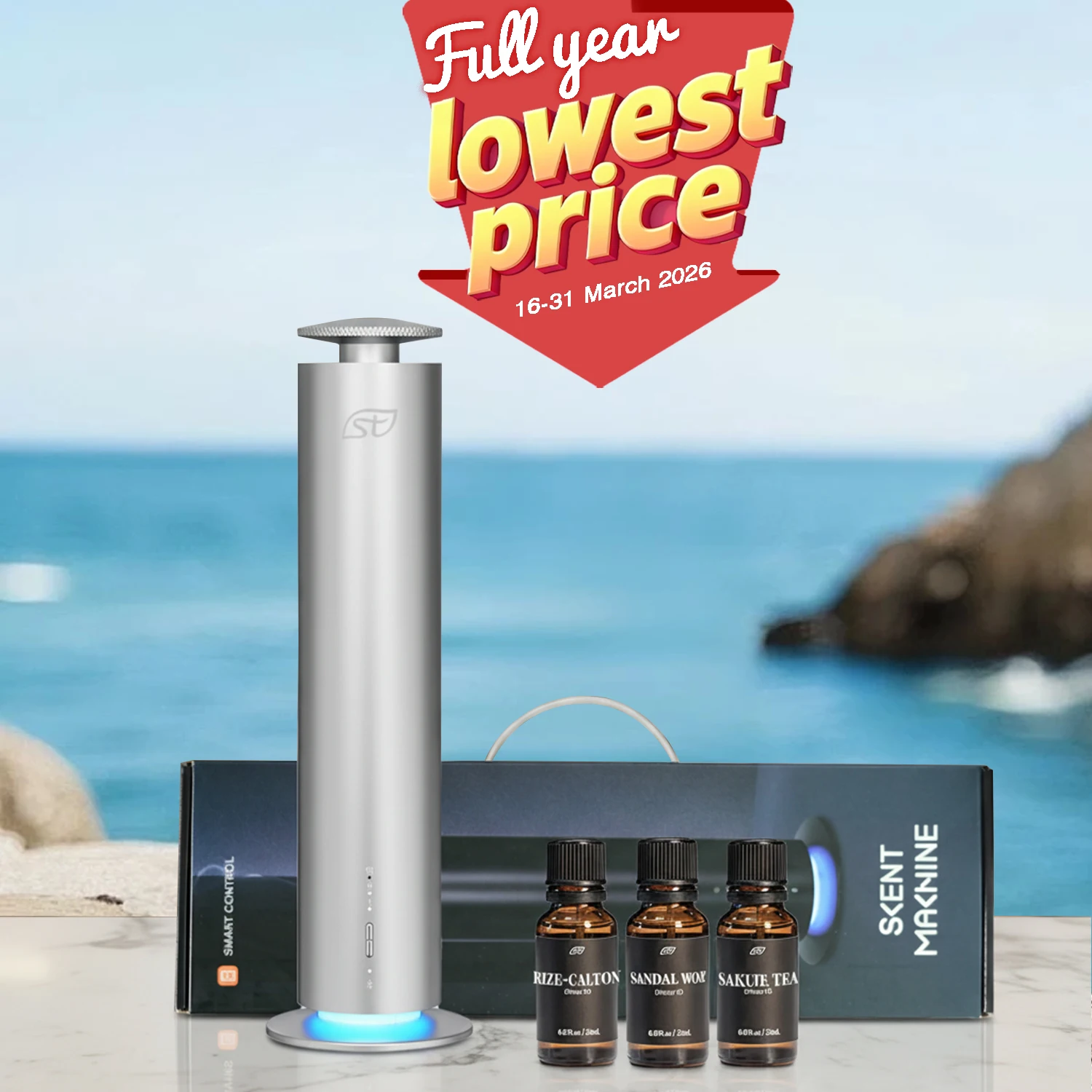 Scentop 120ml Capacity Anhydrous Aromatherapy Essential Oil Home Aromatherapy Machine with Color Box Set Suitable