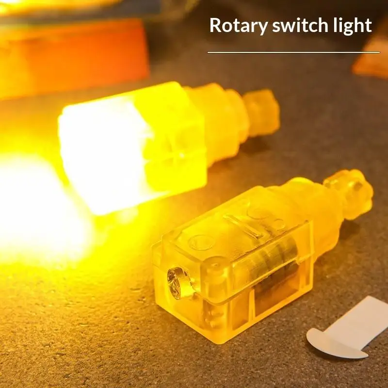 5/10Pcs Rotating Switch Light Manual Mini High Brightness Decorative Lamp Luminous Small LED Party Warm Optoelectronic Lights