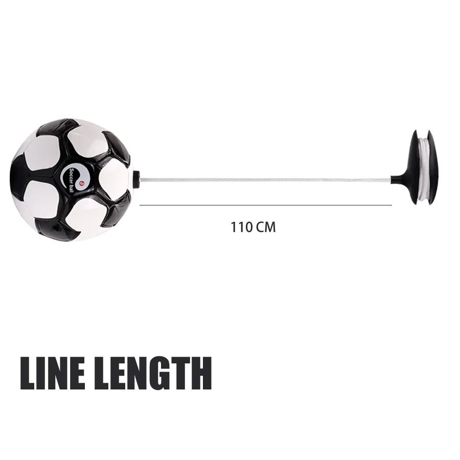 Balón de Entrenamiento de Fútbol para Práctica Individual, Balón de Fútbol de TPU Tamaño 2 con Cuerda para Entrenamiento de Principiantes