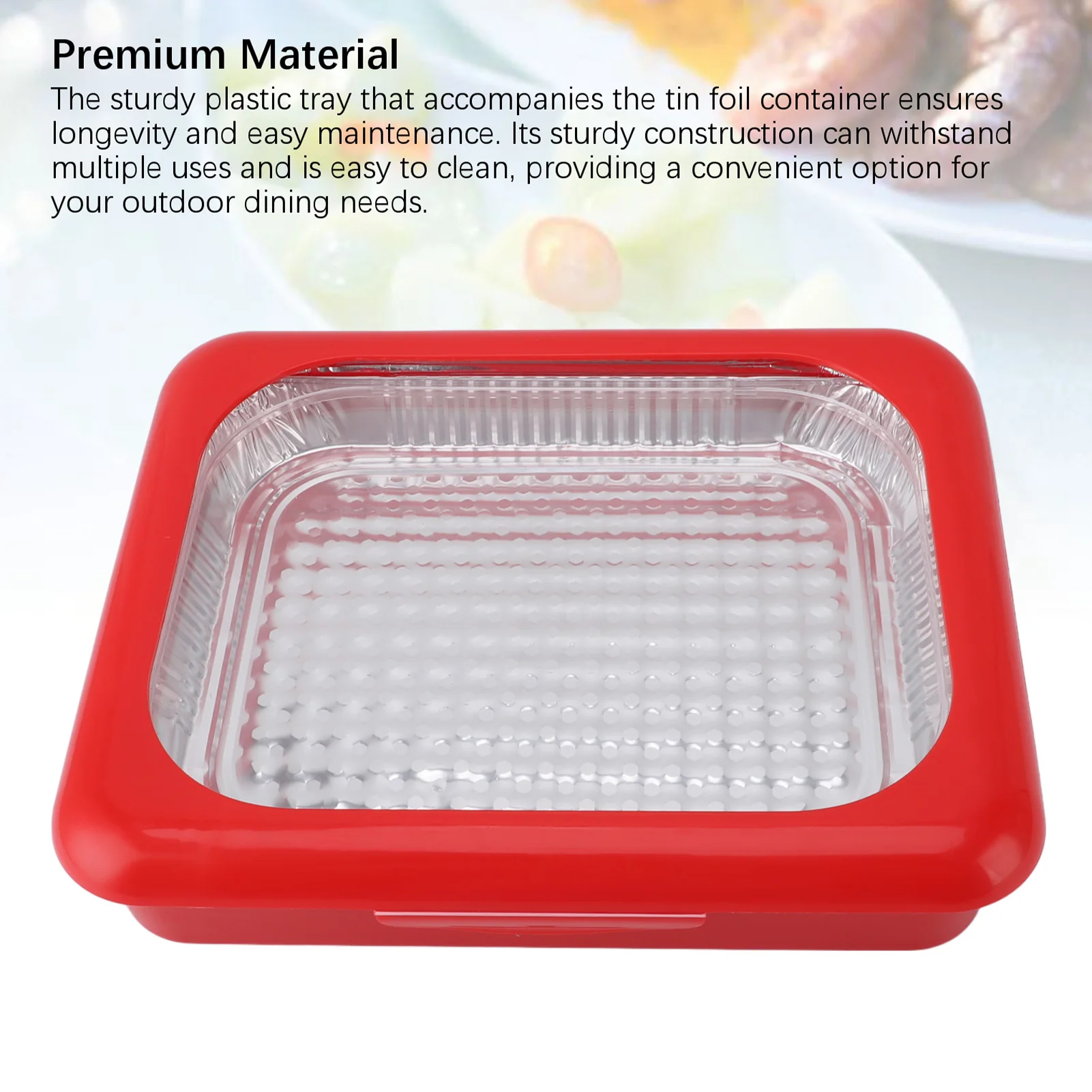 Tin Foil Storage Tray Foil Insulation Picnic Pan Food Container for Picnics Parties Camping Trip Foil Insulation Picnic Pan