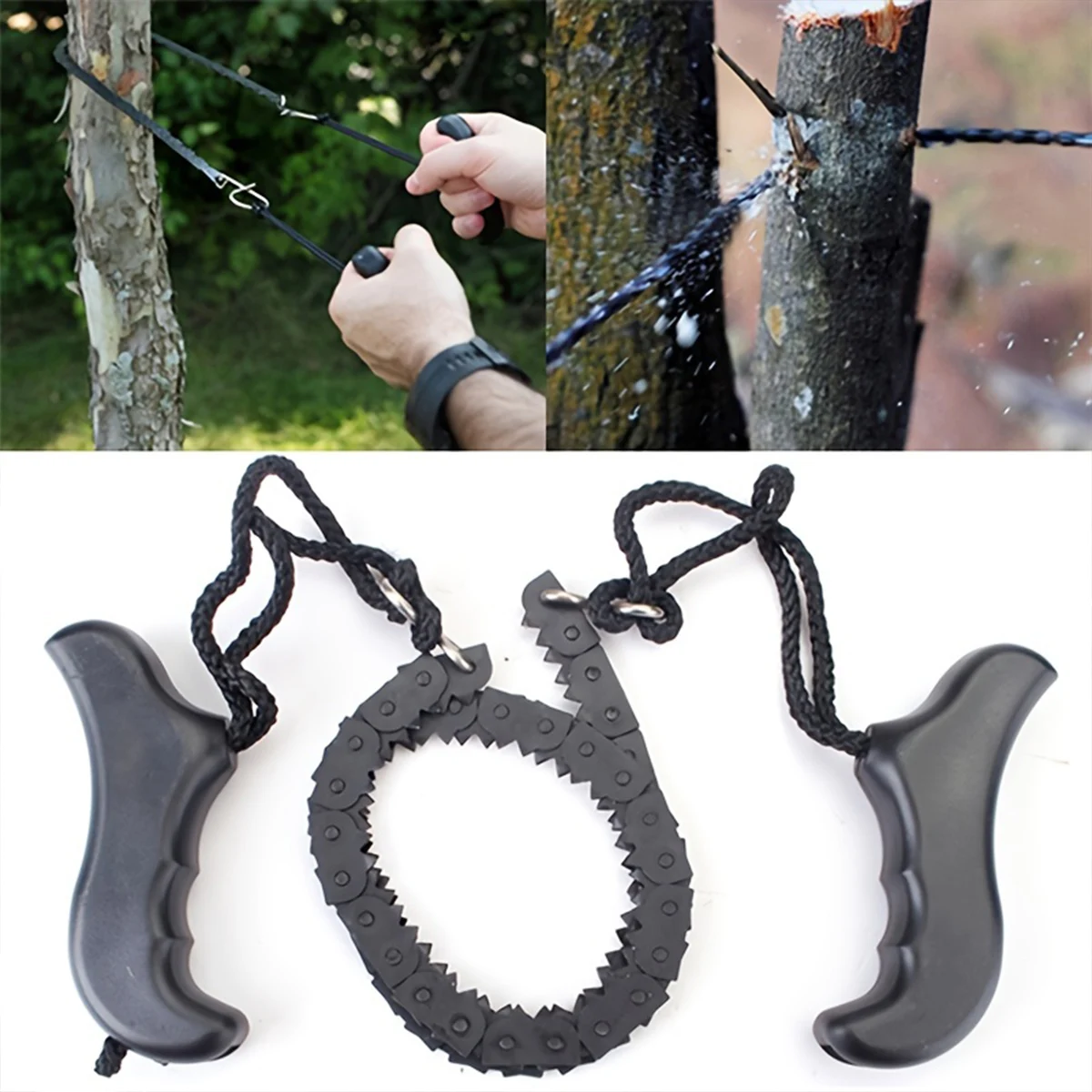 Outdoor Convenient Hand Zip, Saw Garden Logging Wire Saw, Camping EDC Survival Chain Saw