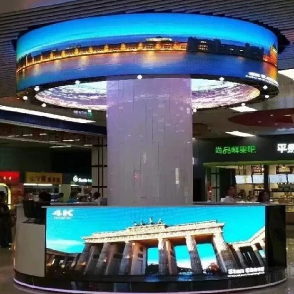 Indoor Outdoor Flexible Panels LED Digital Screen Waterproof Rental LED Display Video Wall for Creative Advertising Poster. - view 3