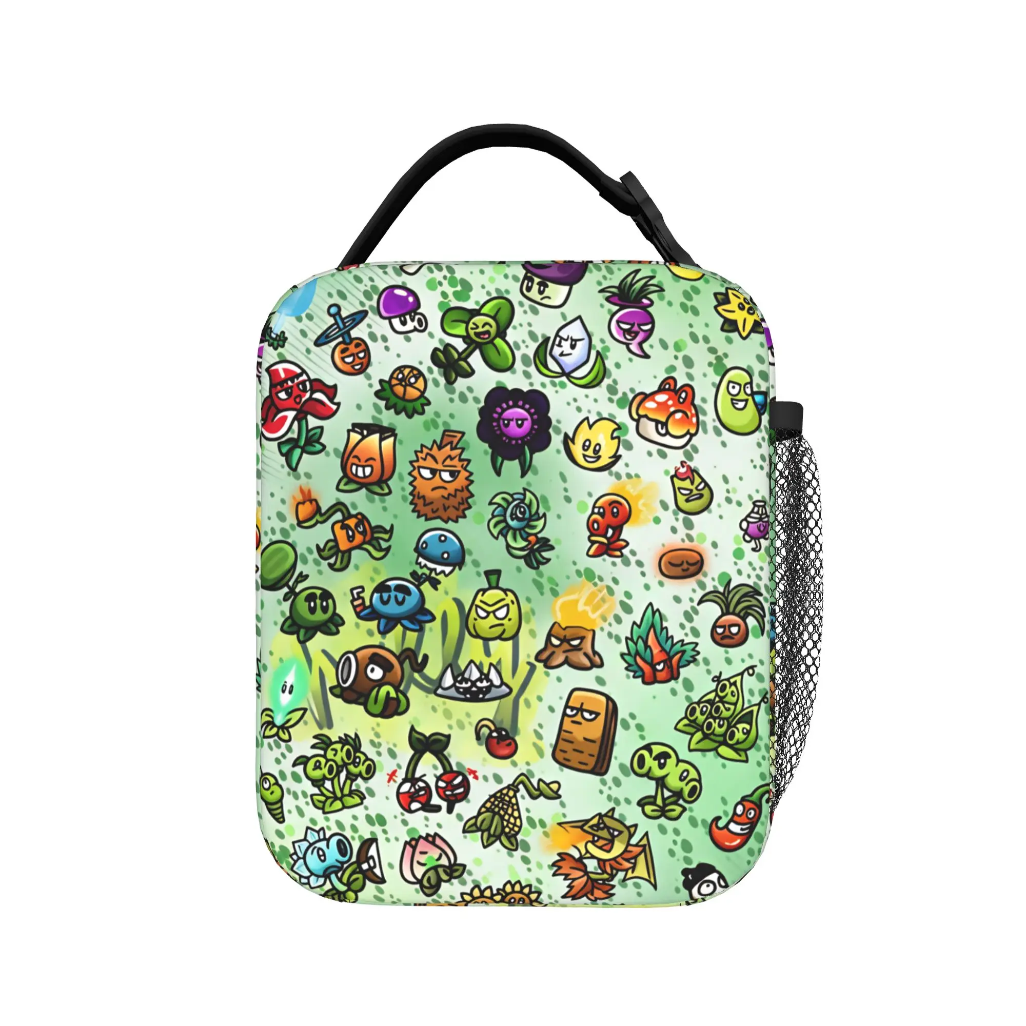 Plants Vs Zombies Doodle Lunch Bag For Unisex  Custom Lunch Box Fashion Office Cooler Bag Convenient Oxford Tote Food Bags