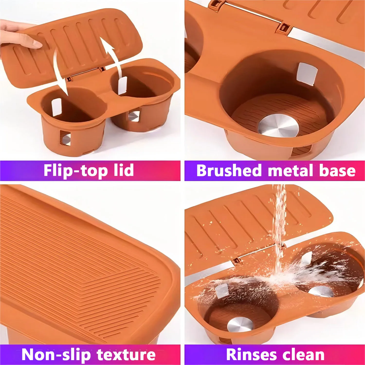 For BYD Yang Wang U8 2023-2025 Car Central Control Cup Holder Silicone Protective Pad Modified Car Interior Upgrade Accessories