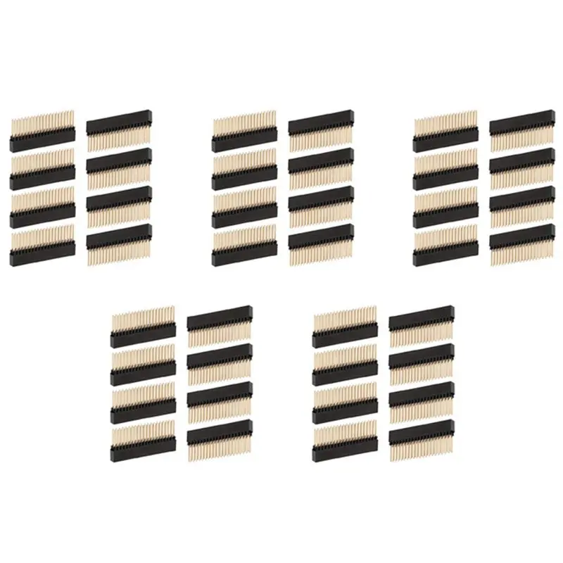 40PCS,2X20(40 Pin) Extra Tall Female 0.1 Inch Pitch Stacking Header For Raspberry Pi A+/B+/Pi 2/Pi 3 Extra Tall Header