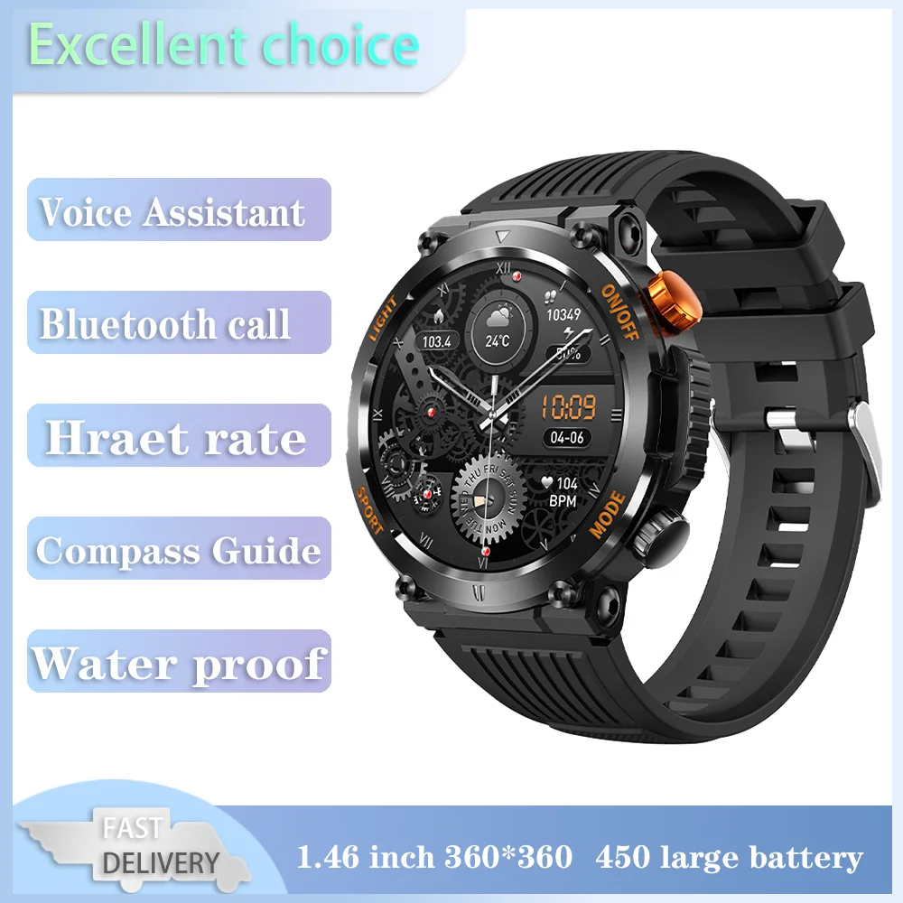 

Xiaomi Mijia Compass Smartwatch Men Lighting Heart Rate Monitoring Watch Bluetooth Call Sport Fitness Waterproof Watches Women's