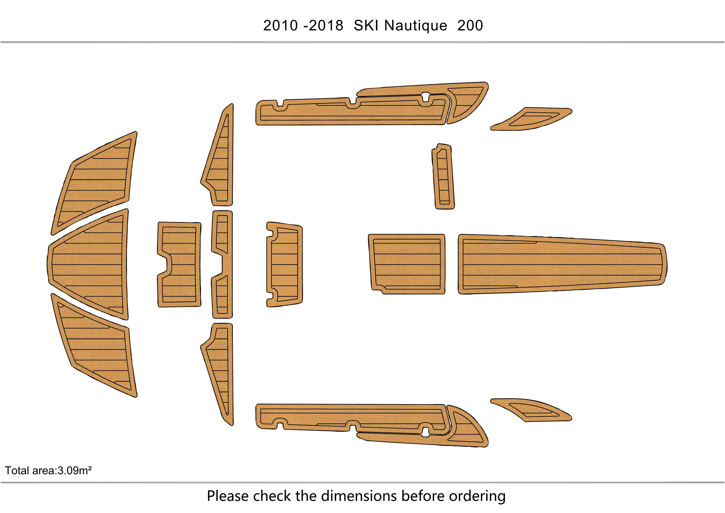 2010-2018 SKI Nautique  200 Cockpit Swimming platform1/4